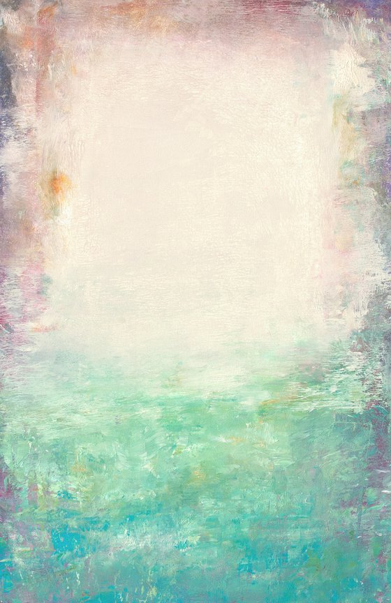 Turquoise Field 211102, aqua turquoise textured abstract