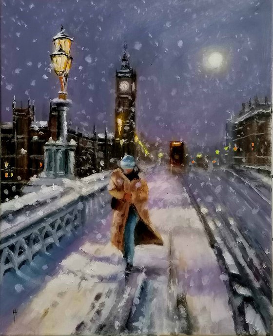 Snowing again in London