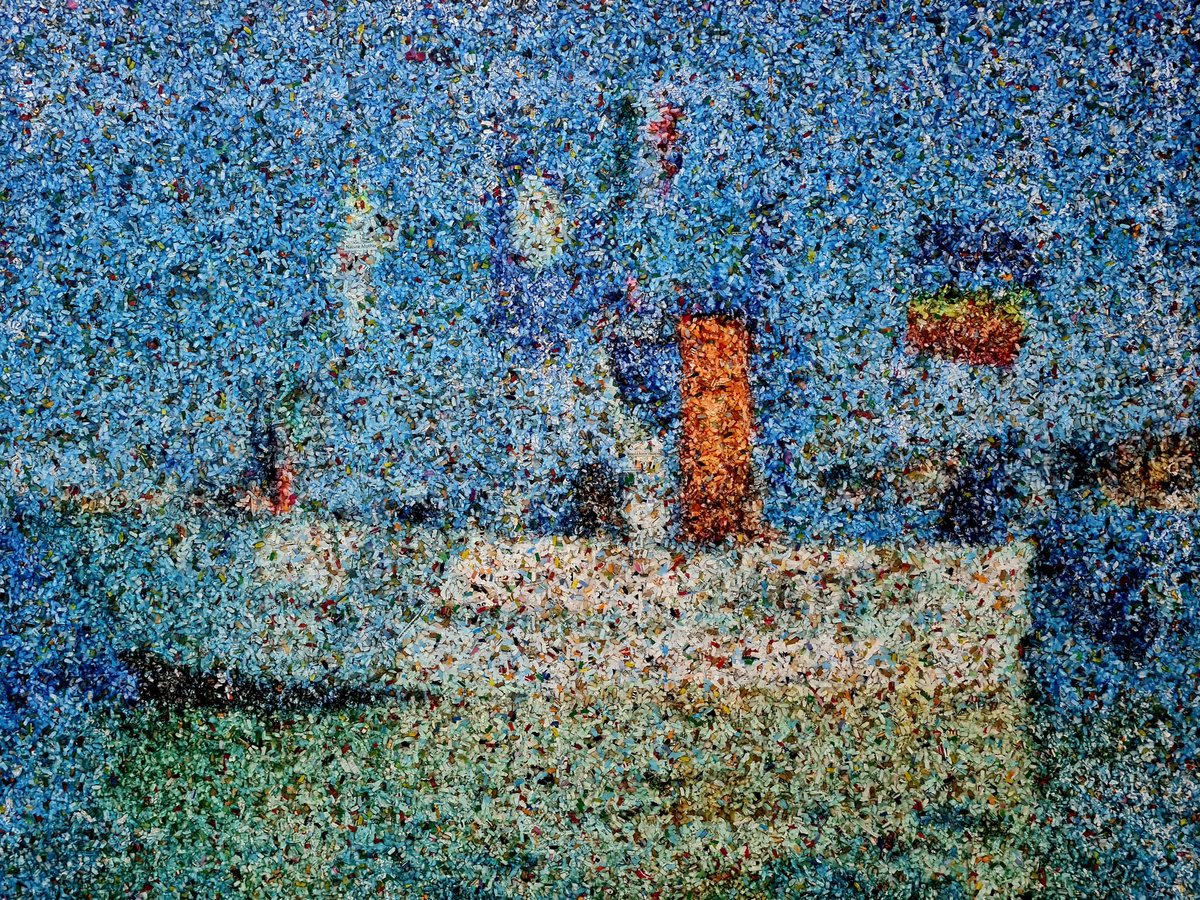 Impressionistic Landscape Collage By Alessio Mazzarulli, 39 X 30, Would Have Escaped (N.712), Original Artwork