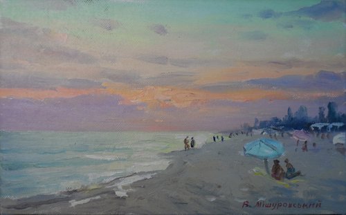 Evening beach by Viktor Mishurovskiy