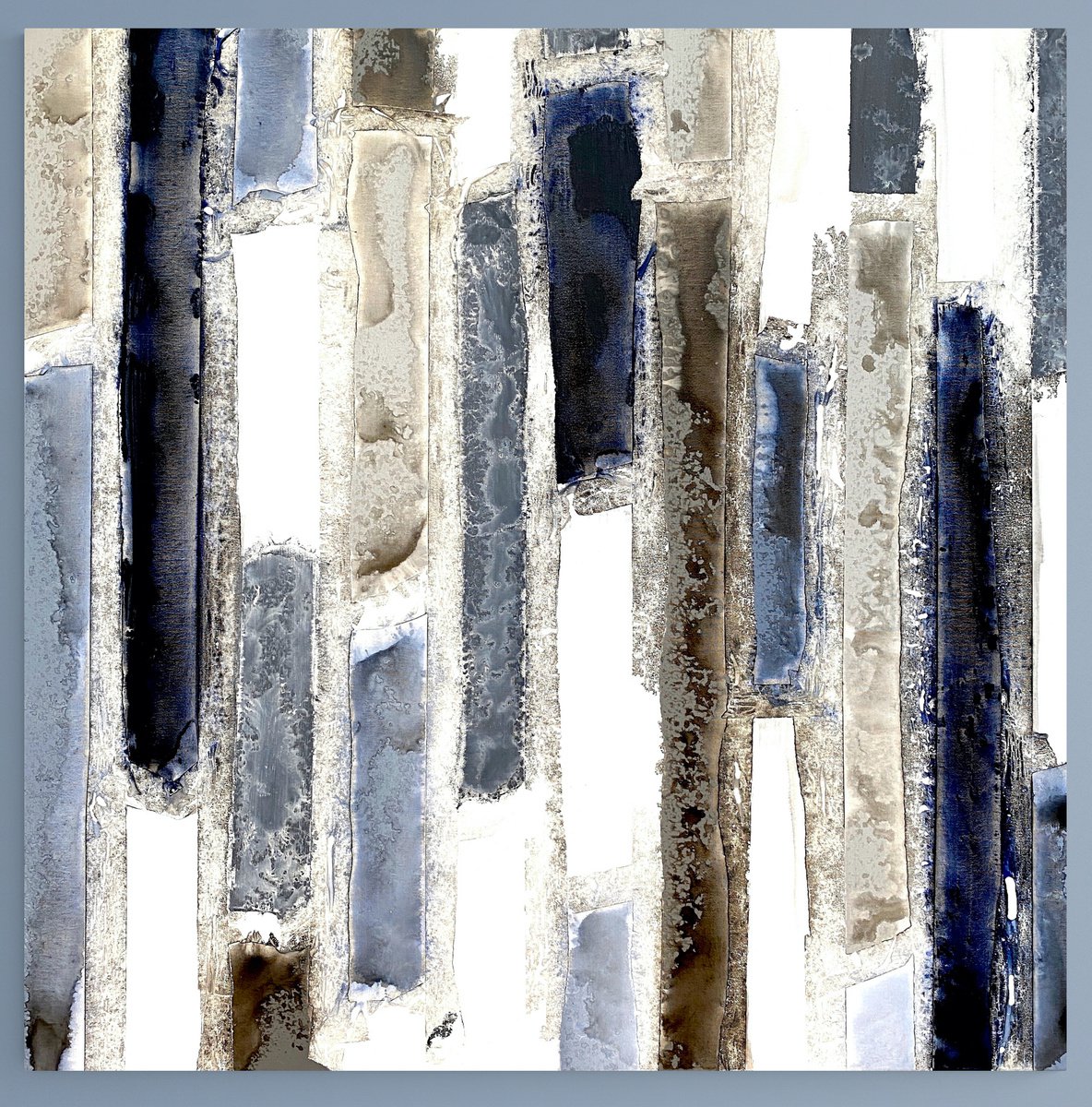 Abstract Acrylic Painting By Cristina Dalla Valentina, 31 X 31, Tesserae /1, Original Artwork