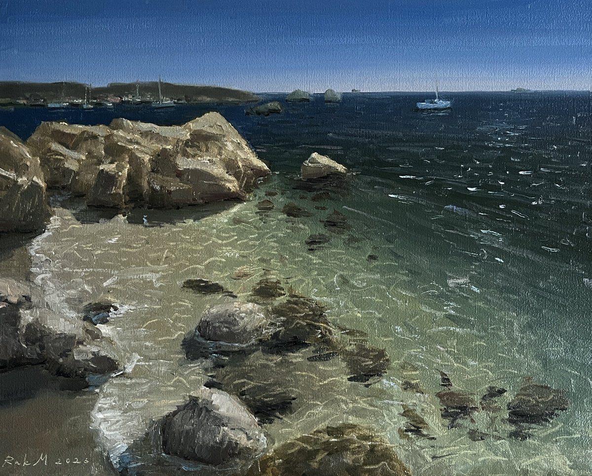 Beach Stroll By Michael Rak, 20 X 16, Artwork For Sale On Artfinder