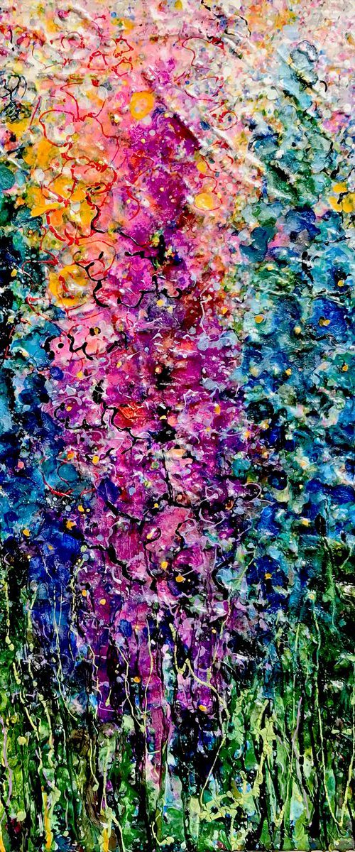 Bella Fresca Abstract Flowers  by OLena Art by Lena Owens at OLena Art
