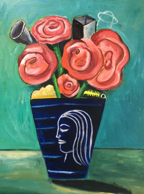 Her Favorite Flower Vase by Roberto Munguia Garcia