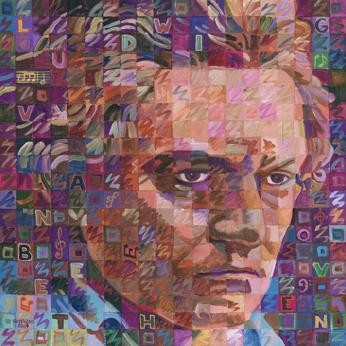 Portrait Of Ludwig Van Beethoven by Randal Huiskens