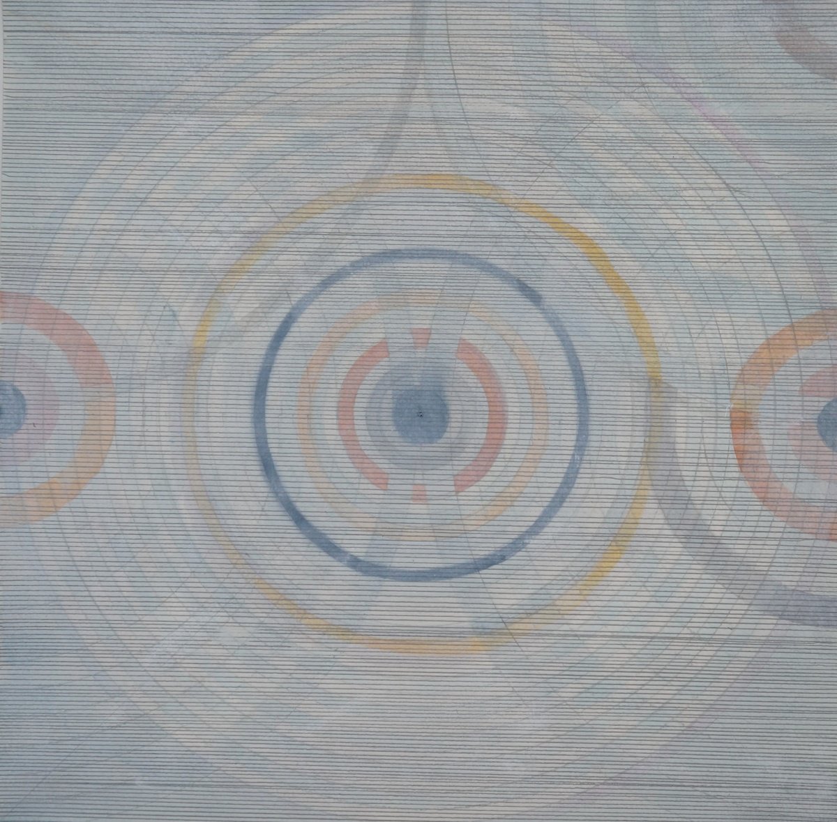 Geometric Abstract Watercolour By Anna Jannack, 12 X 12, Circle Vii, Original Artwork