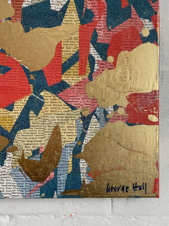 Wisdom Two- 127cm squ - mixed media on canvas