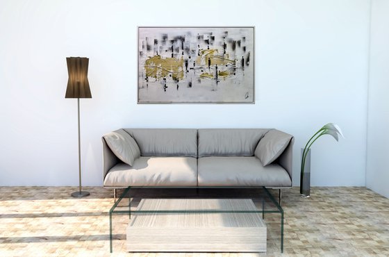 Distance  - Abstract Art - Acrylic Painting - Canvas Art - Framed Painting - Abstract Painting - Industrial Art