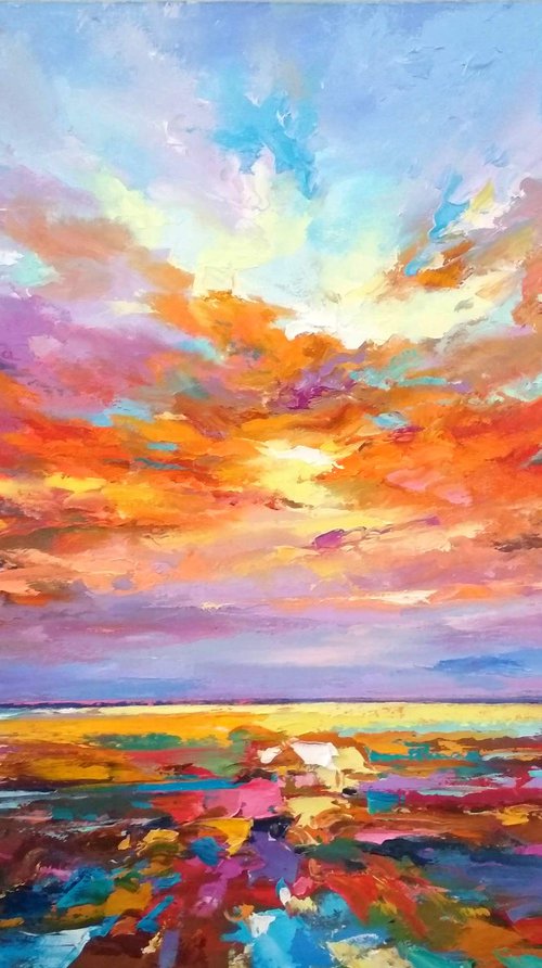 Abstract morning seascape 05 by Andrej  Ostapchuk
