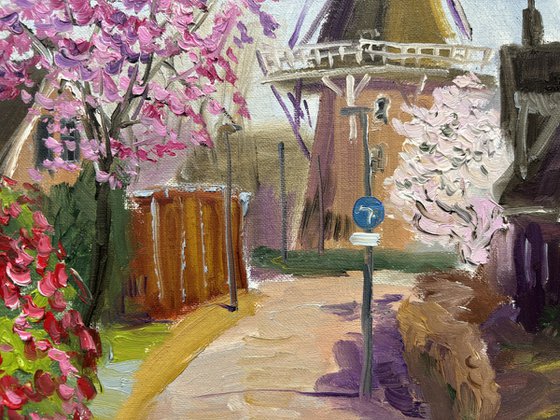 Blossoming Trees and Windmill