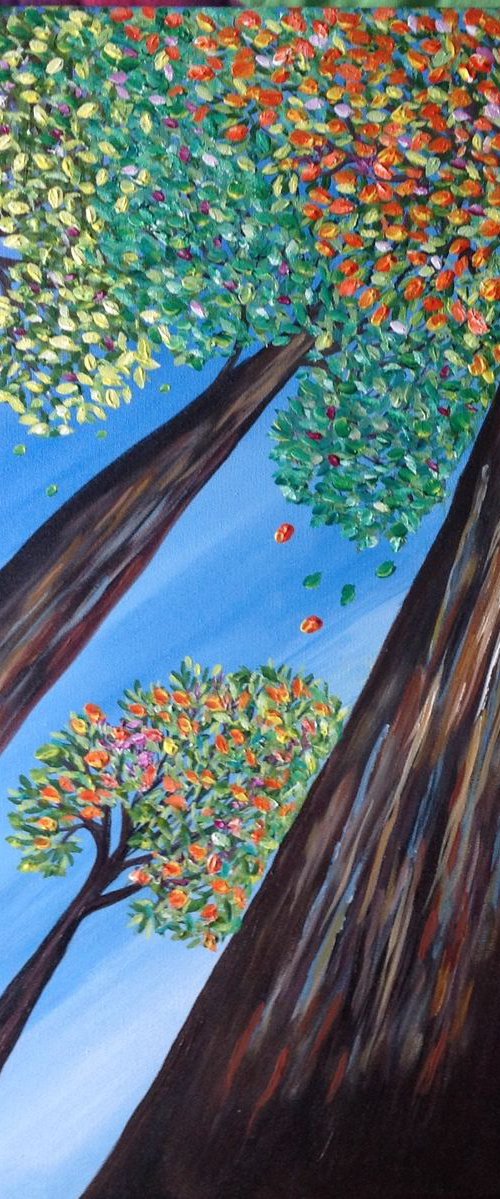 Autumn trees by Saroj Buch