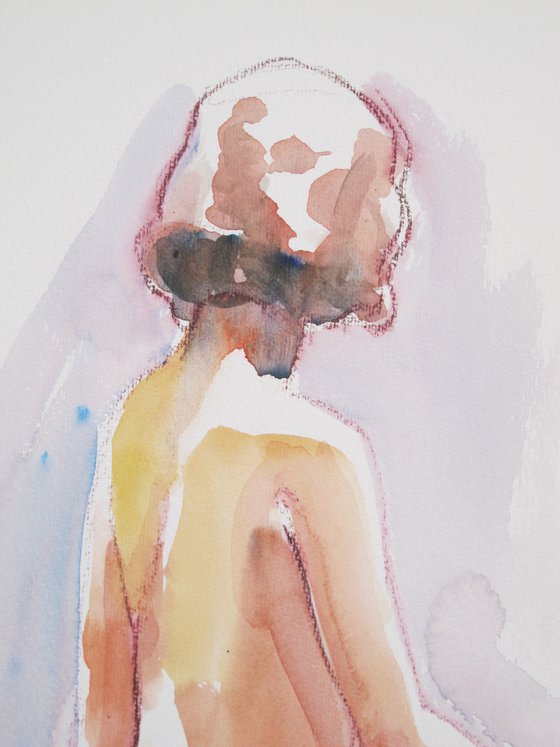 Seated female nude