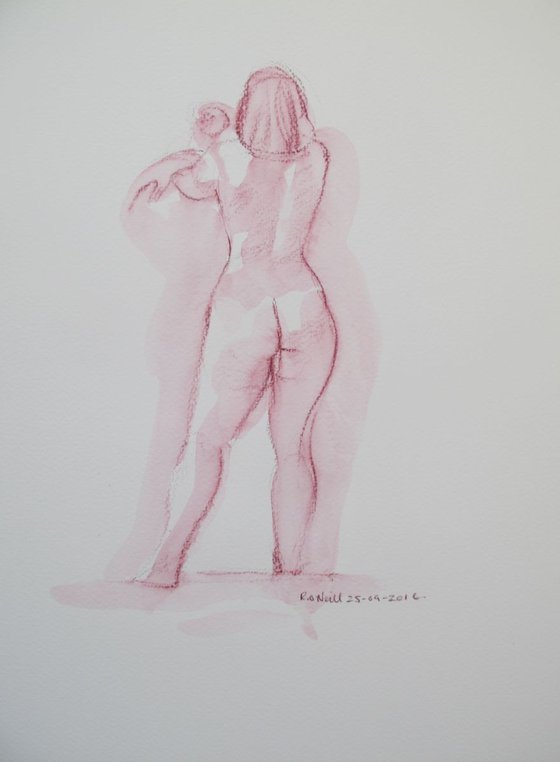 standing female nude