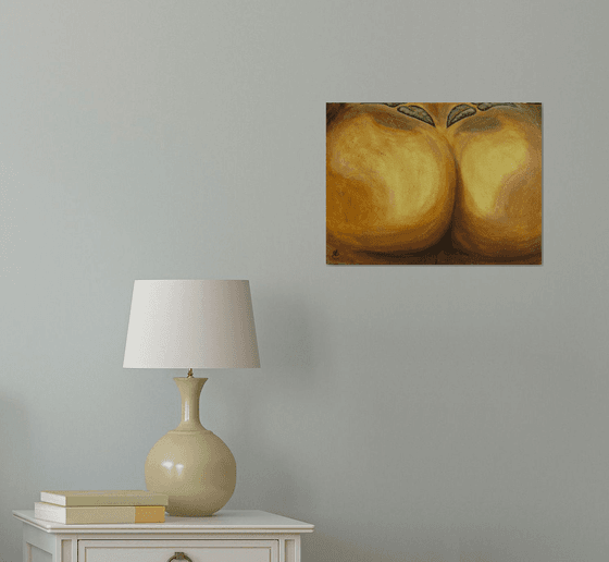 "Abstract Ripe peaches", 40*30