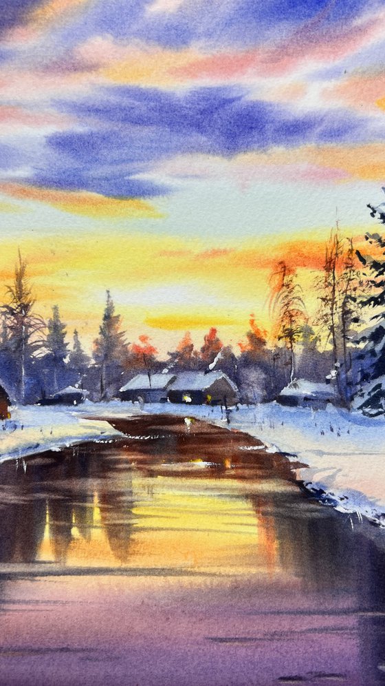 Whispers of Winter Sunset