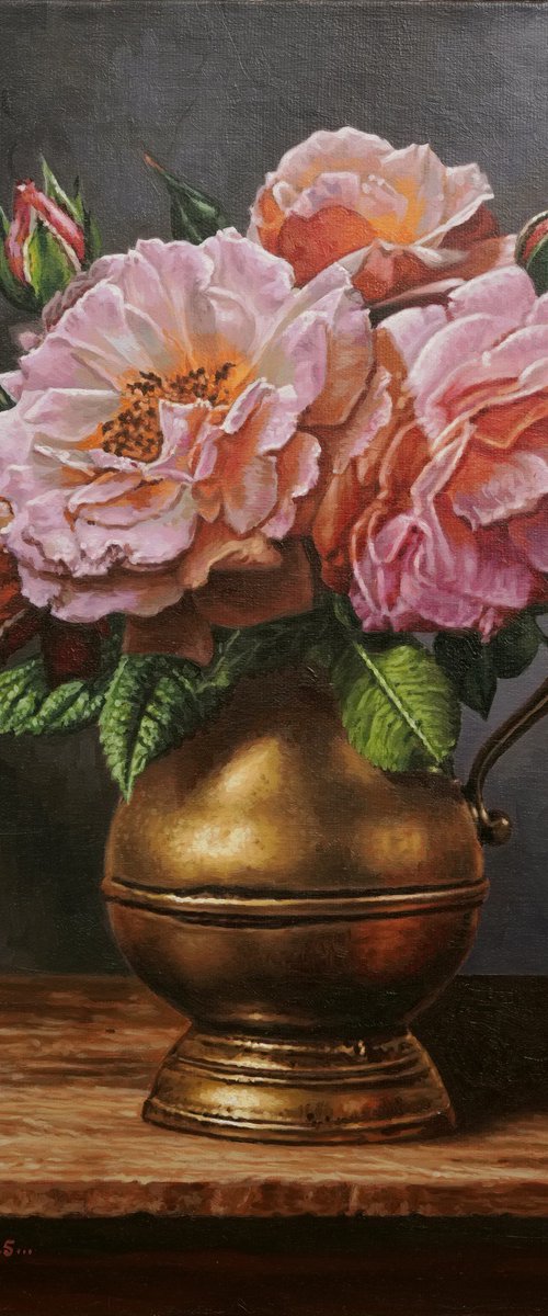 Pink Rose flowers by K Shaji