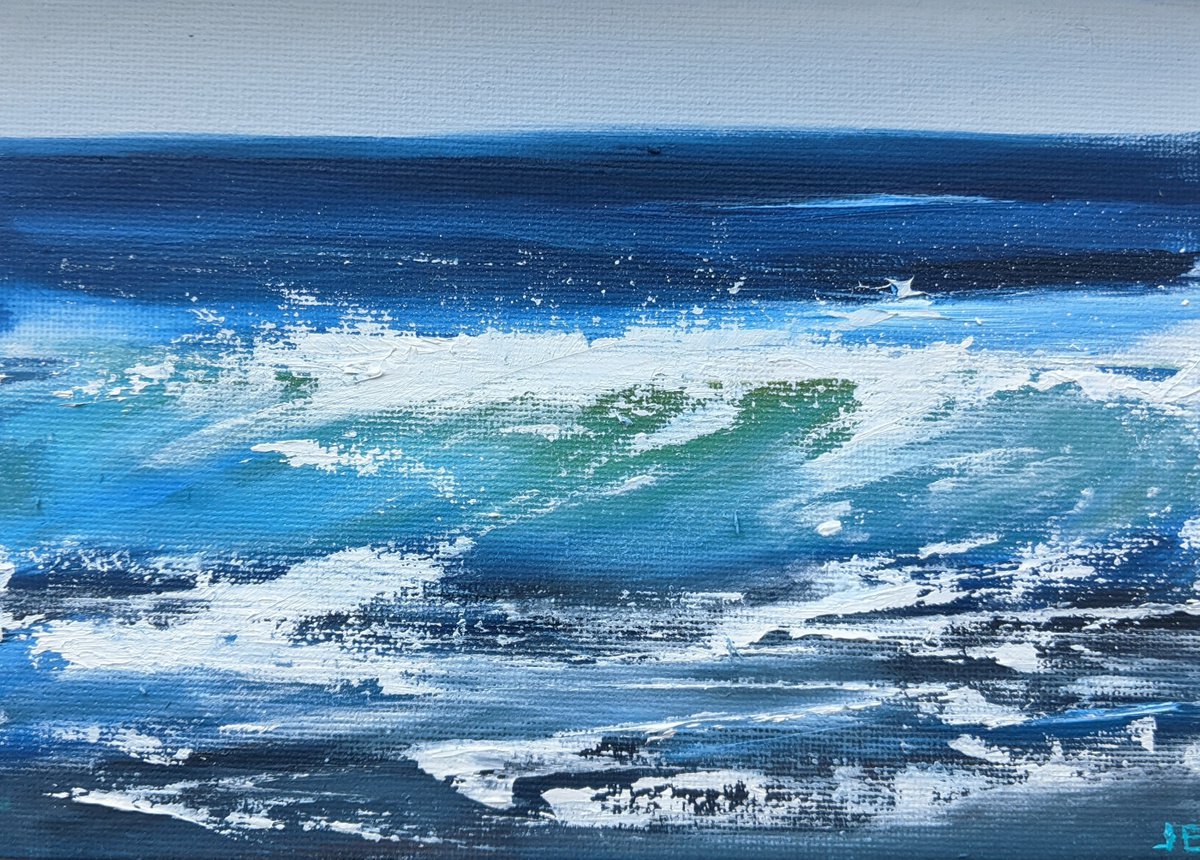Miniature Wave Seascape #3 by Jo Earl