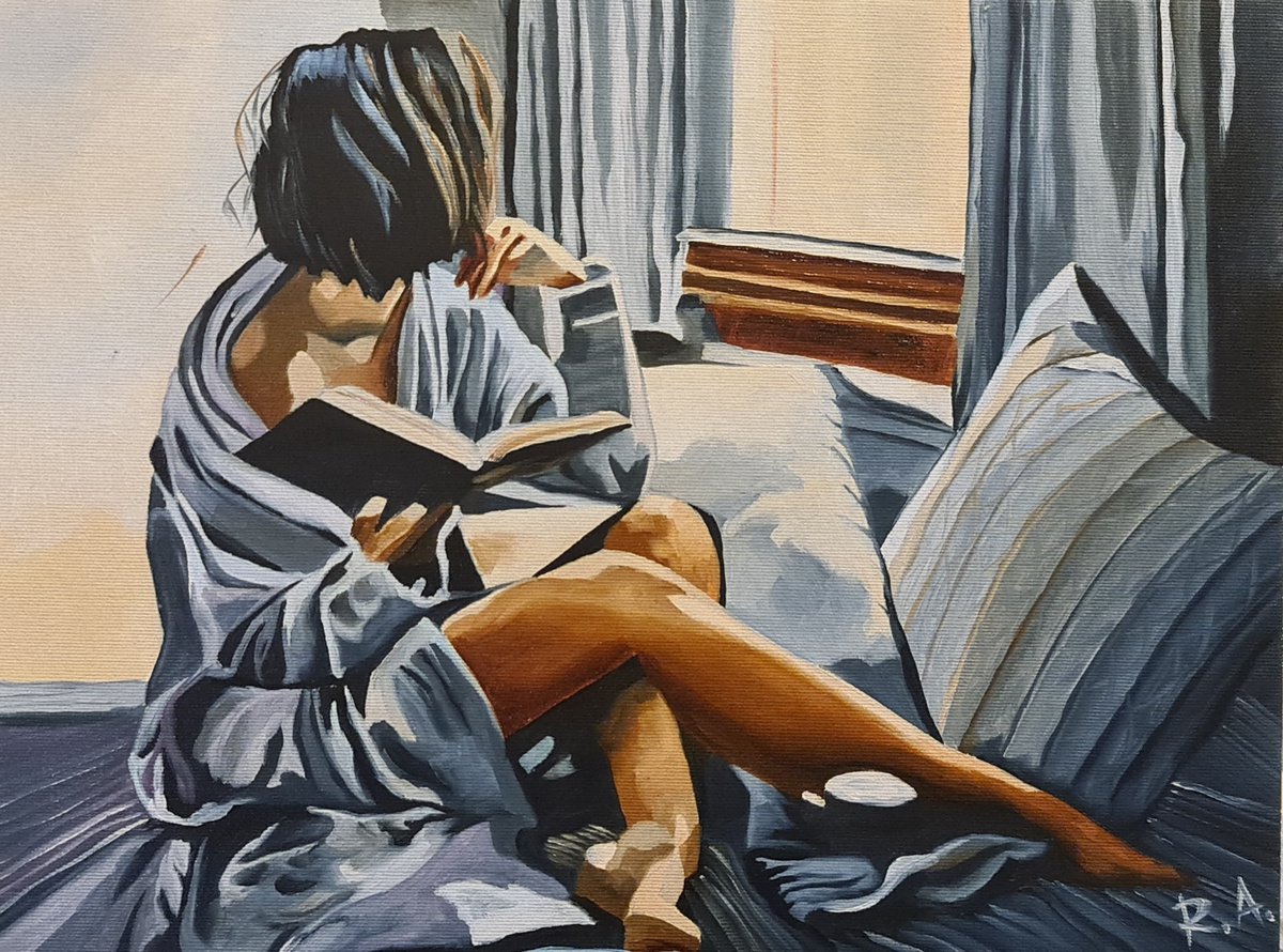 Lady by the window 40*30 by Anna Reznik