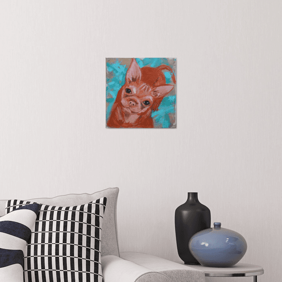 Invitation to Play... Portrait of a Dog /  ORIGINAL PAINTING