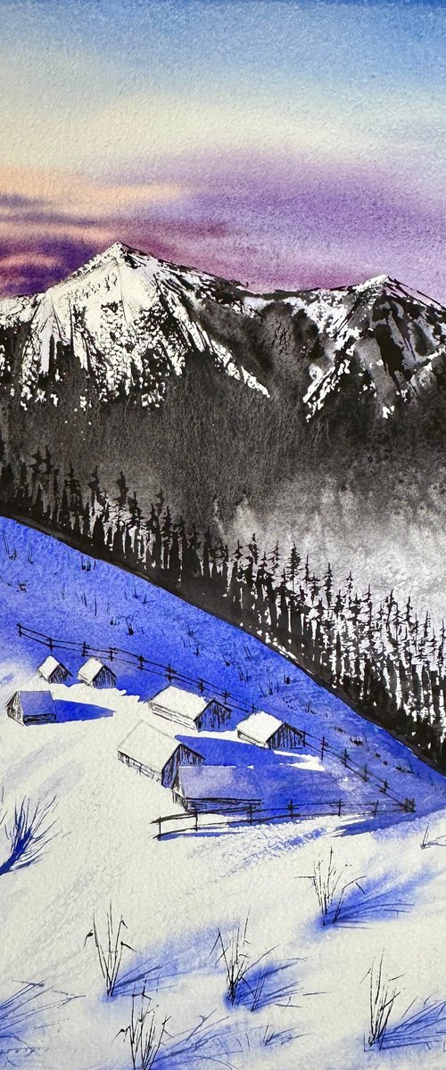 Winter day in the mountains by Yuliia Sharapova