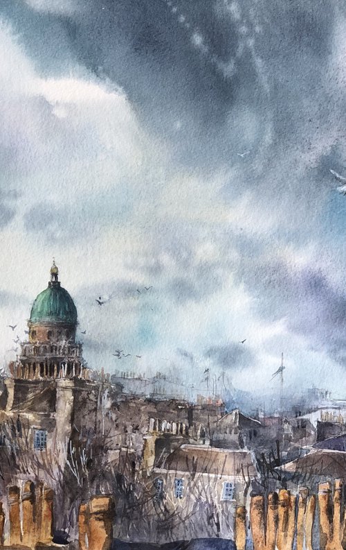 Roofs of Edinburgh #4 by Larissa Rogacheva