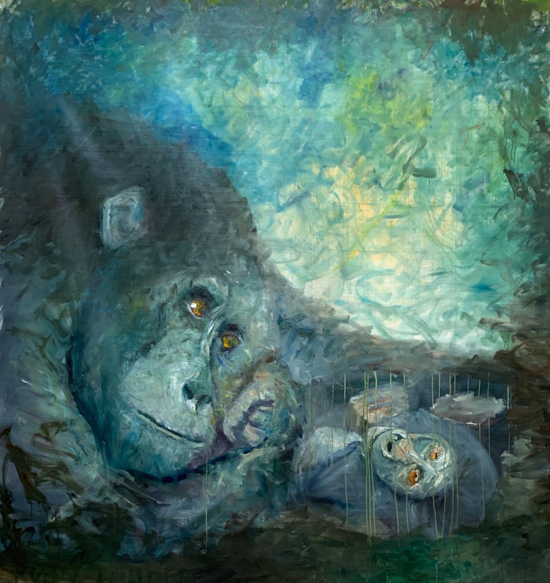 Photorealistic Oil Painting , Habitat By Ryan Louder, 80 X 90, Artwork For Sale On Artfinder