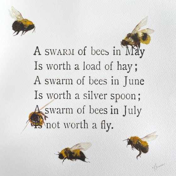 A swarm of Bees in May
