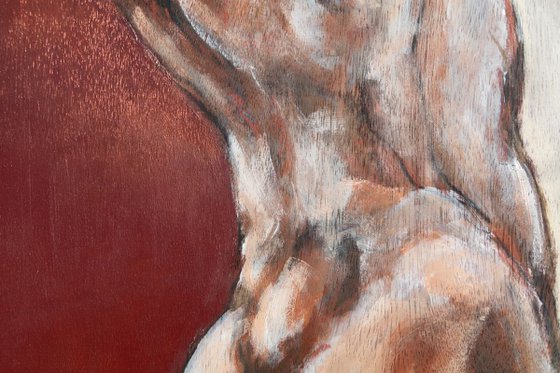 Baroque torso in profile Male nude back man body muscles gay