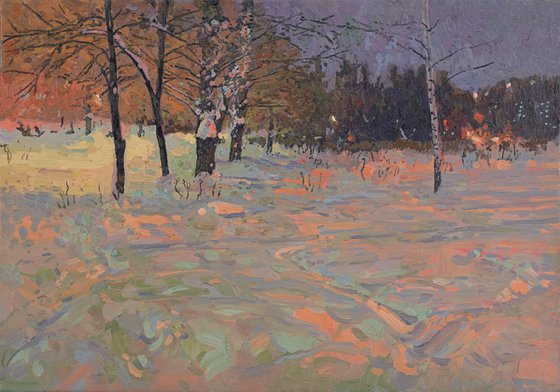 Winter night. Maryino