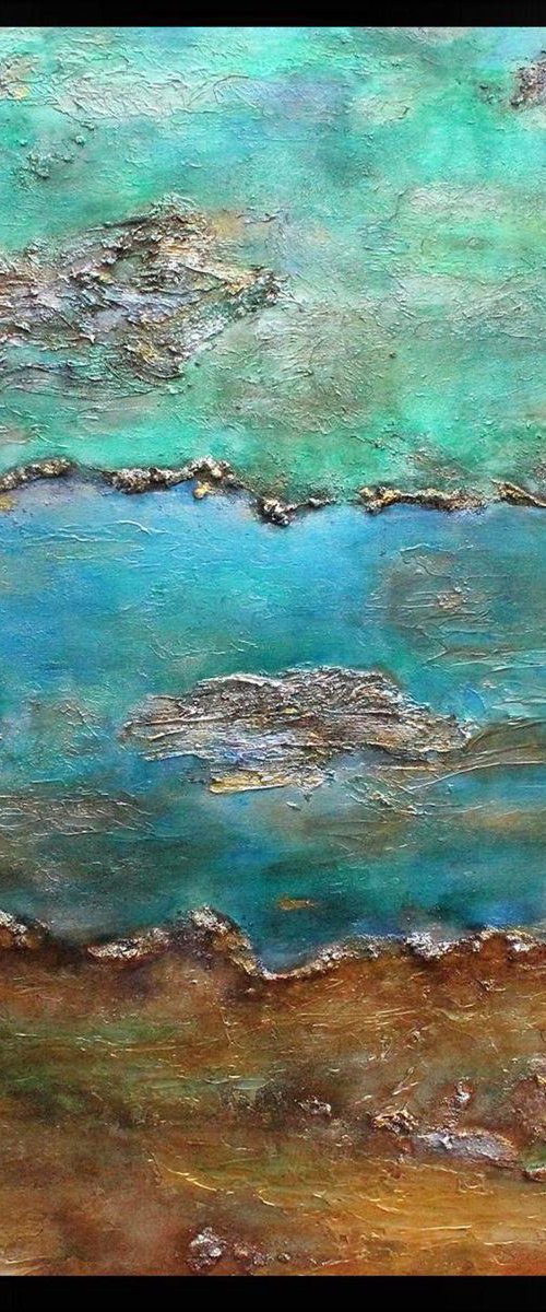 Oceans Alive  Large Acrylic Painting (framed) by Sheron Smith