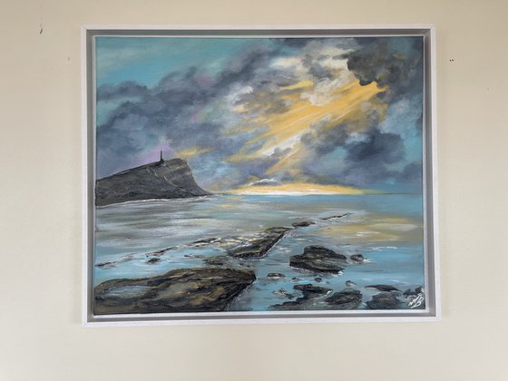 Sunrays over Kimmeridge Bay