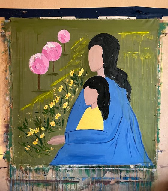 Mother Daughter Original Painting