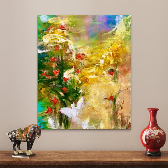 Golden Ripples and Roses