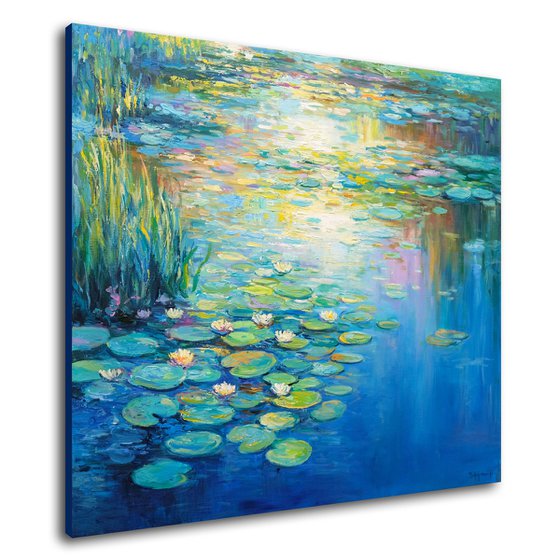 Serene Water Lily Pond