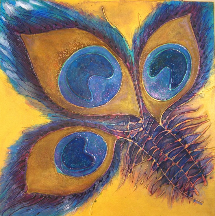 3 Peacock Feathers By Fiona J Robinson Artfinder