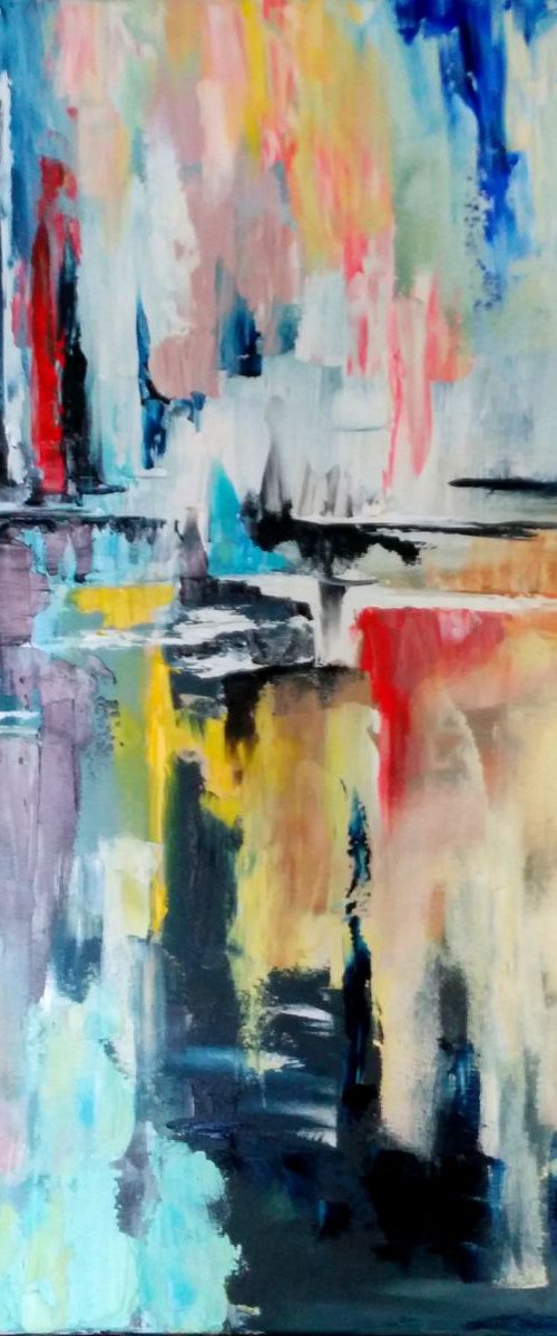 EMOTIONS, Free Worldwide Shipping, 60X60 CM by Anastasiia Novitskaya