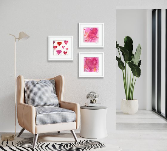 Sweet Heart Collection 2 - 3 Paintings