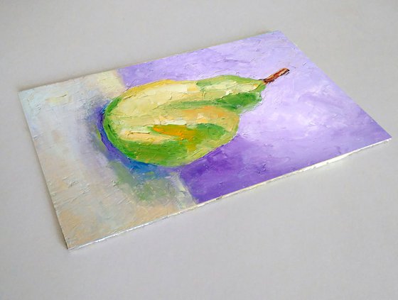 Pear Painting Fruit Still Life Artwork Kitchen Original Wall Art