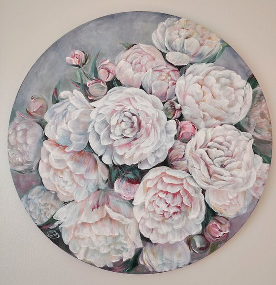 Gentle Pionies. Original.