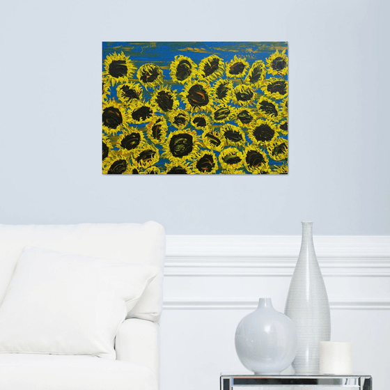 Blooming sunflowers 6