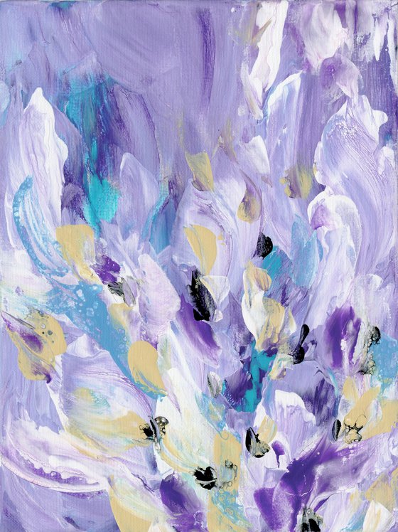 Tranquility Blooms 21 - Floral Painting by Kathy Morton Stanion