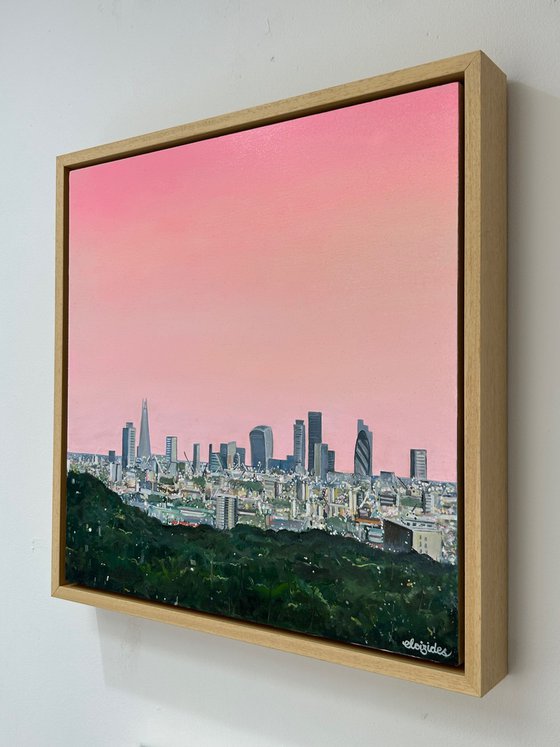 Pink London Skyline