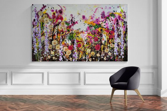 Roseberry Fields Abstract Floral Landscape