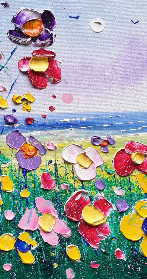 "Winter Beach & Flowers in Love" by Phil Broad