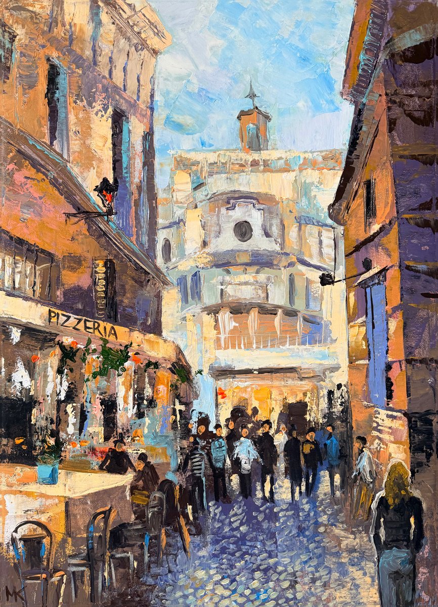 A Small Street Of Great Rome By Maria Kireev, 20 X 28, Artwork For Sale On Artfinder