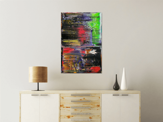 "Dull It Down" - Original PMS Abstract Acrylic Painting On Canvas - 24" x 36"