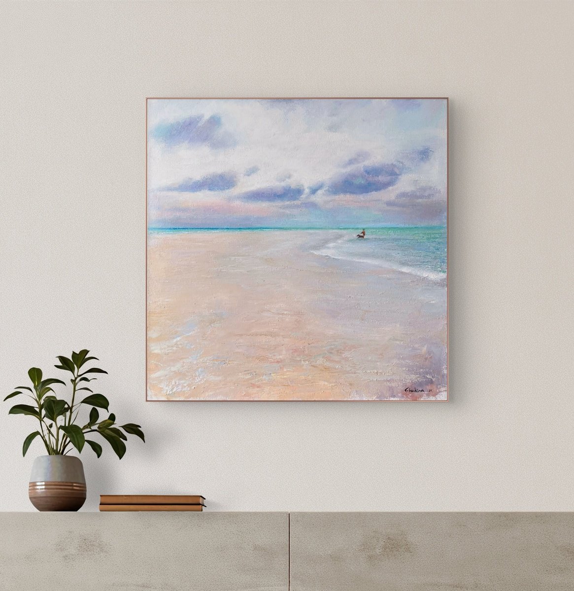 Between Sky And Waves By Helen Shukina, 28 X 28, Artwork For Sale On Artfinder