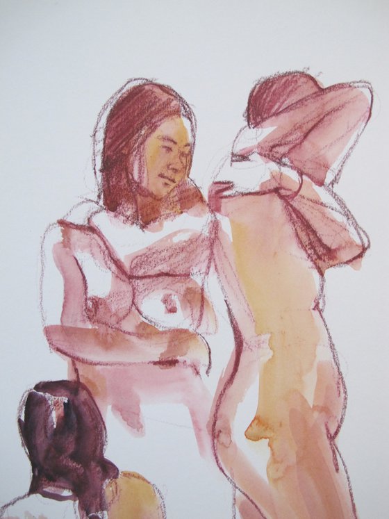 female nude 3 poses