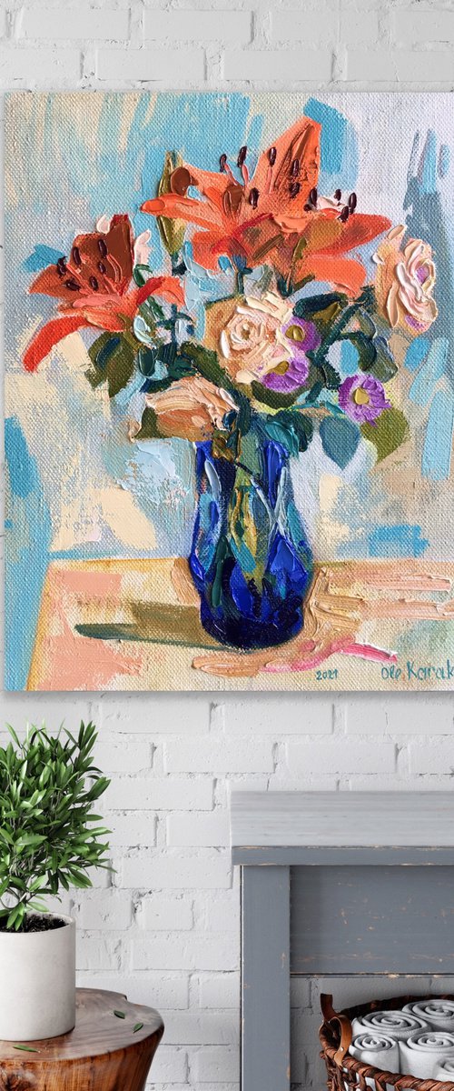 Lilies and Roses by Ole Karako