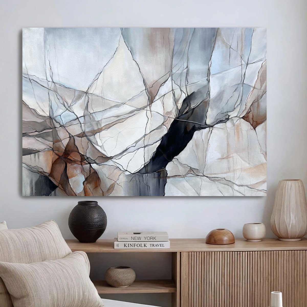 Webs Of My Feelings - Large Absrtaction By Julia Shilo, 35 X 24, Artwork For Sale On Artfinder
